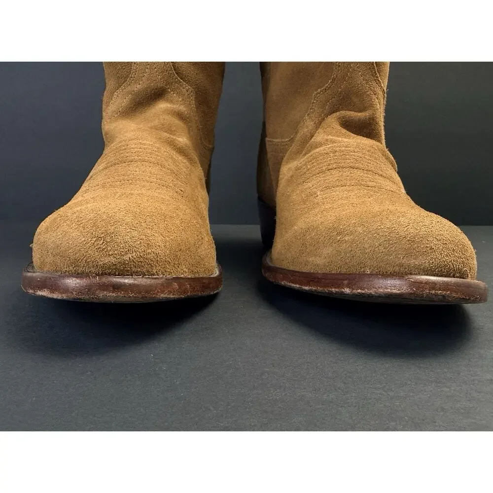 TECOVAS The Johnny 1008 Men’s 9D Tan Suede Handmade Cowboy Boots Western